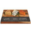 Acacia Wood &amp; Slate Serving And Cutting Board - With Cheese and Food Safe Chalk Writing