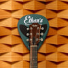 Custom Ultimate Guitarist Wall Mount Guitar Holder - Alien Design - on wood background with guitar hanging