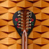 Custom Ultimate Guitarist Wall Mount Guitar Holder - Rose design hanging on wood background with guitar hanging