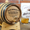Custom Whiskey Bootleg Kit® - whiskey barrel on base with whiskey in background