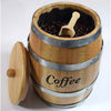 Javanator® Barrel Aged Coffee Infuser image from the top of the barrel with coffee beans inside