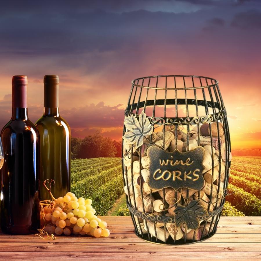 Wine Barrel Cork Display